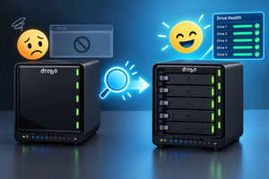 Turn that frown upside down when inspecting your Drobo NAS