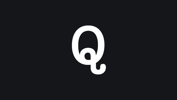 The Quern logo: a stylised white Q on a dark background